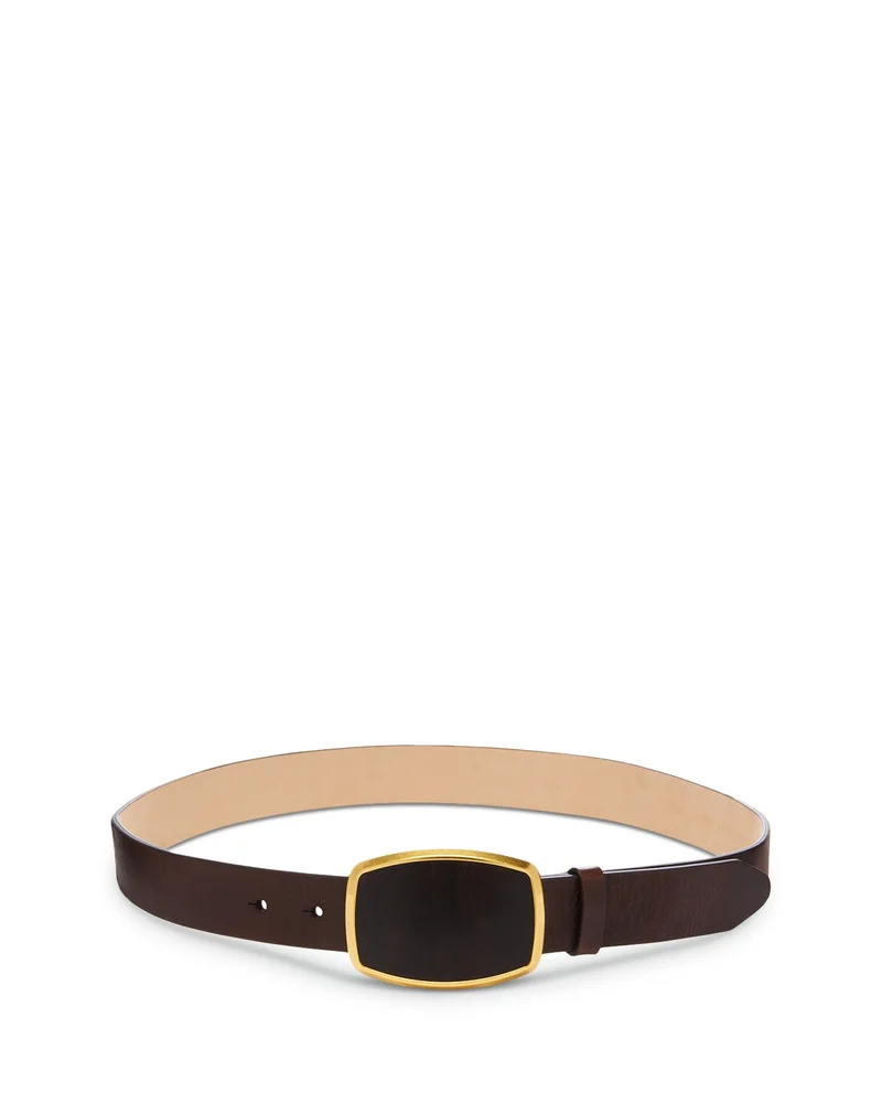 Wyatt Inlay Buckle Leather Belt