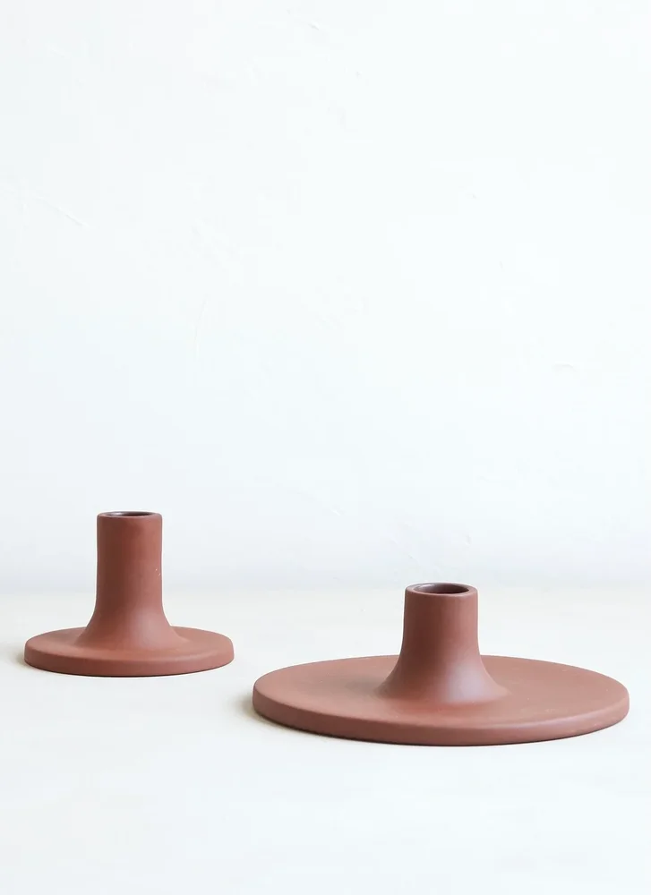 Earth Ceramic Candlestick
