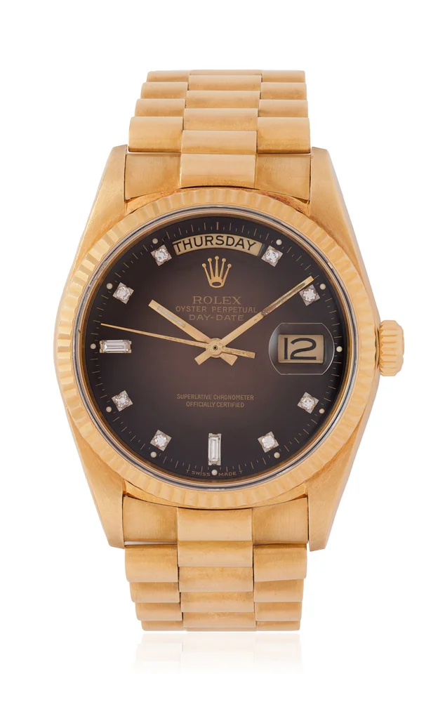 Rare Rolex DayDate Brown Vignette Vintage Watch