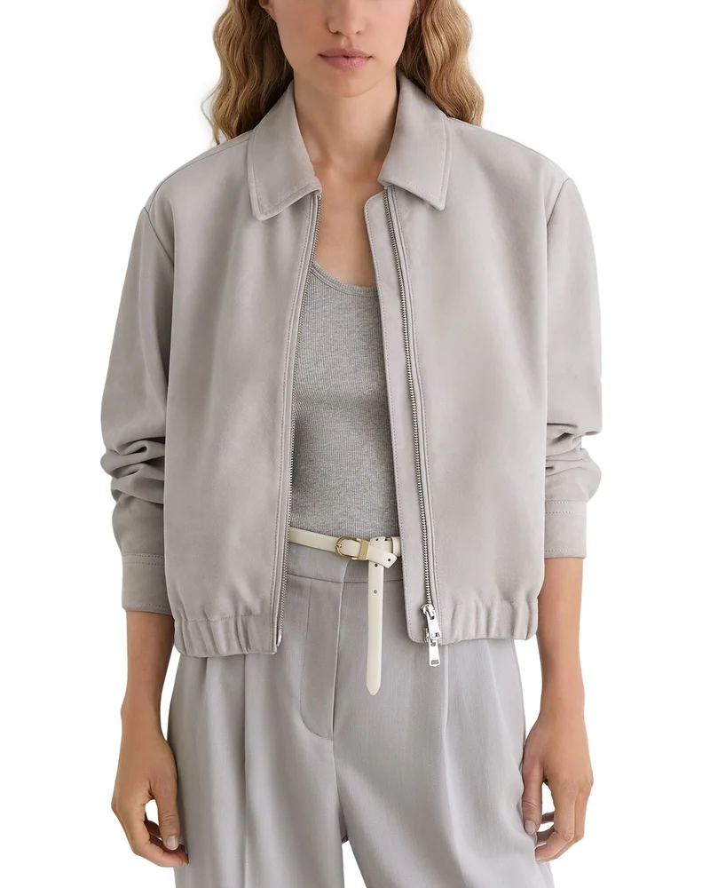 Lottie Suede Bomber Jacket