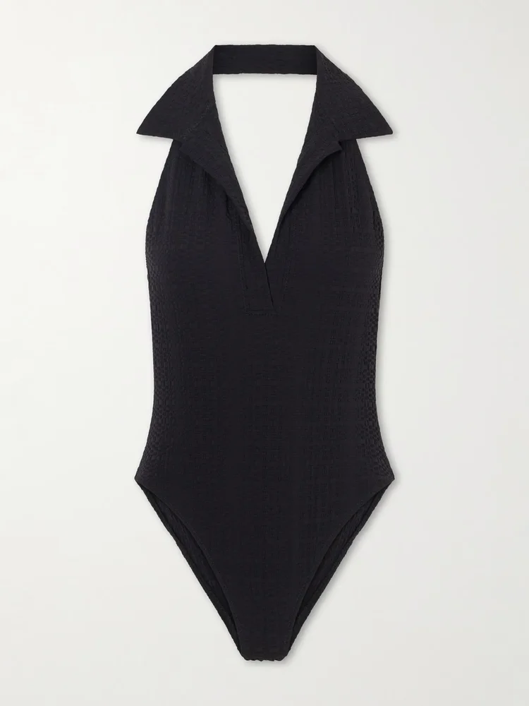 Polo seersucker swimsuit
