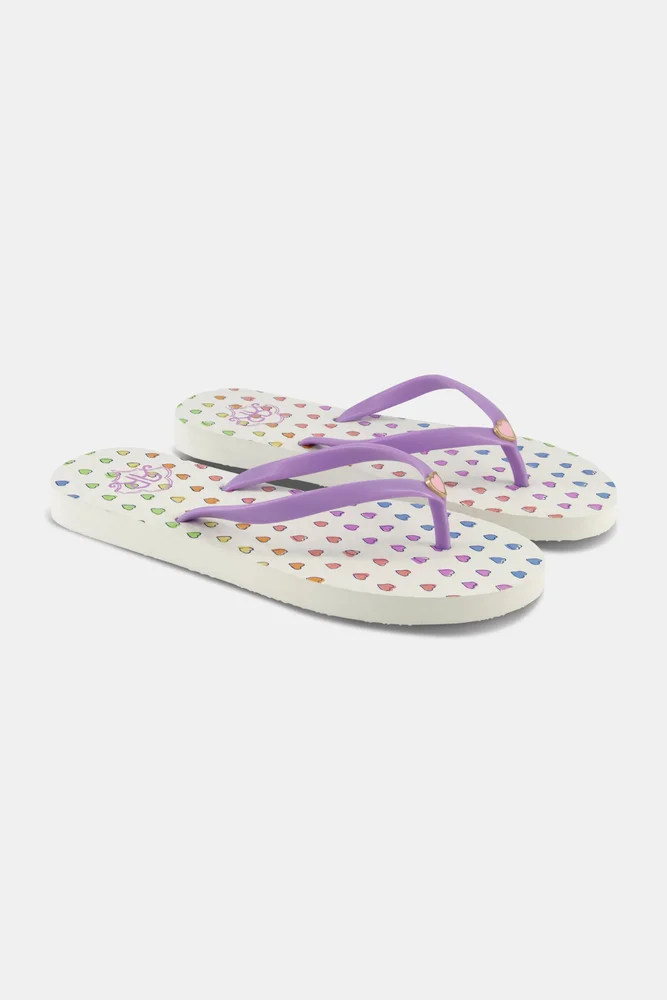 Disco Hearts Flip Flops