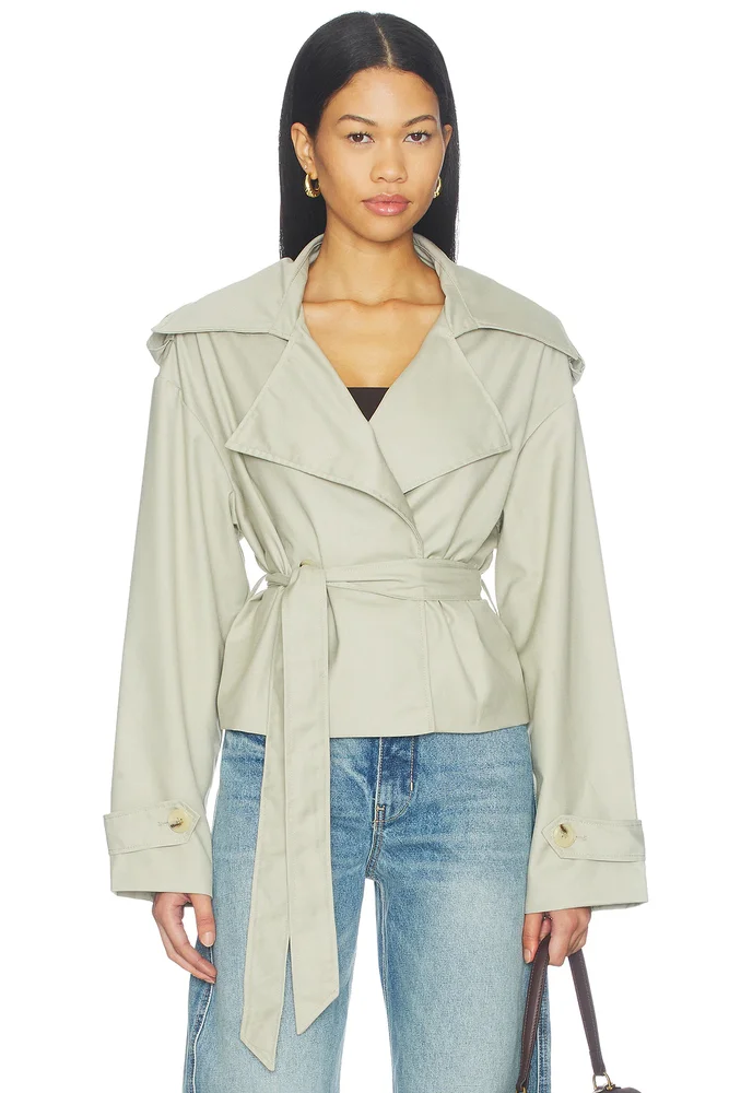 Teyana Cropped Trench
