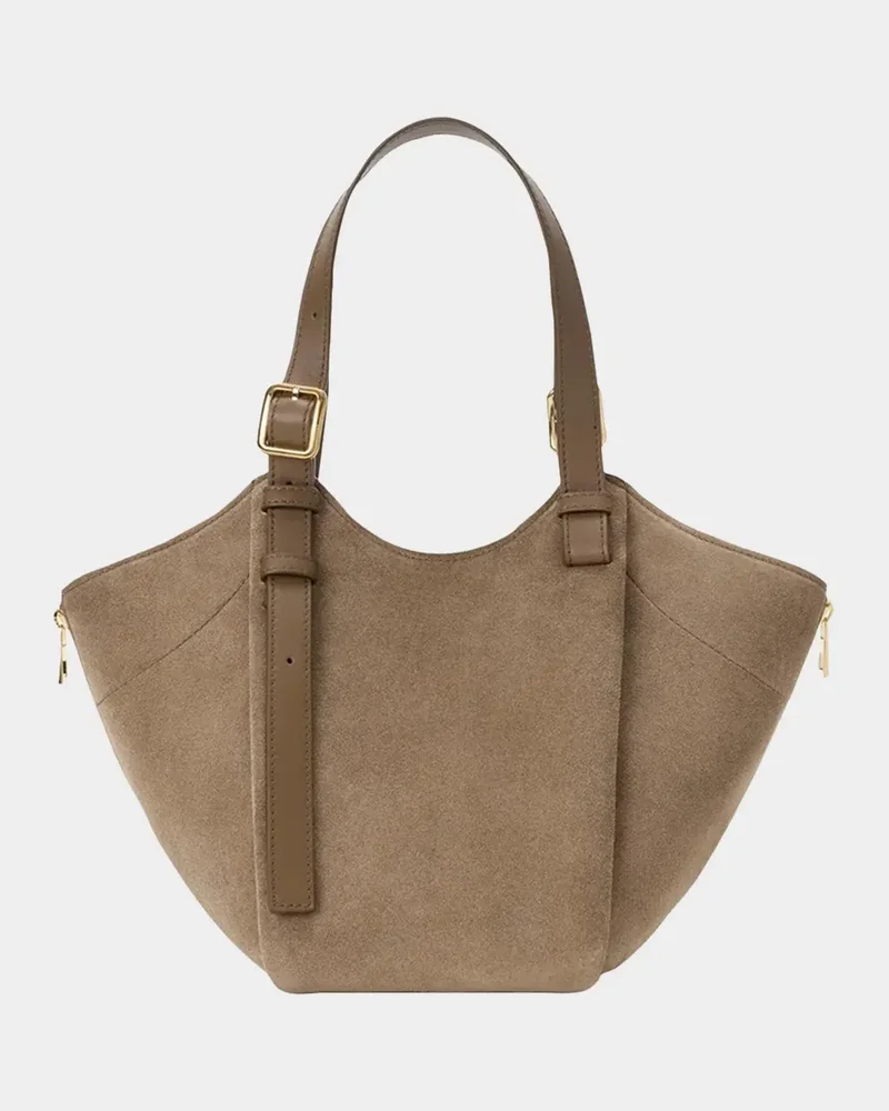 Hammock Flip Suede Top-Handle Bag