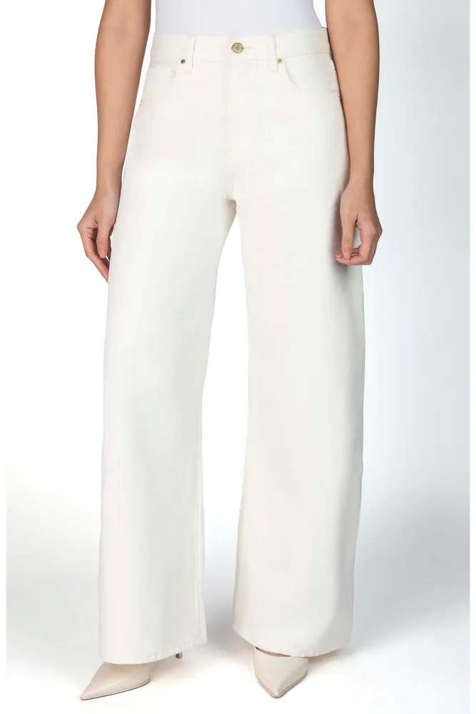 The Laura Petite Wide Leg Jean / Pearl