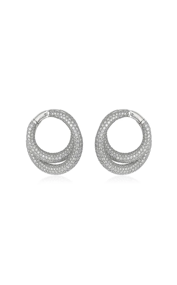 Infinity Loop Earrings Full Pave Medium