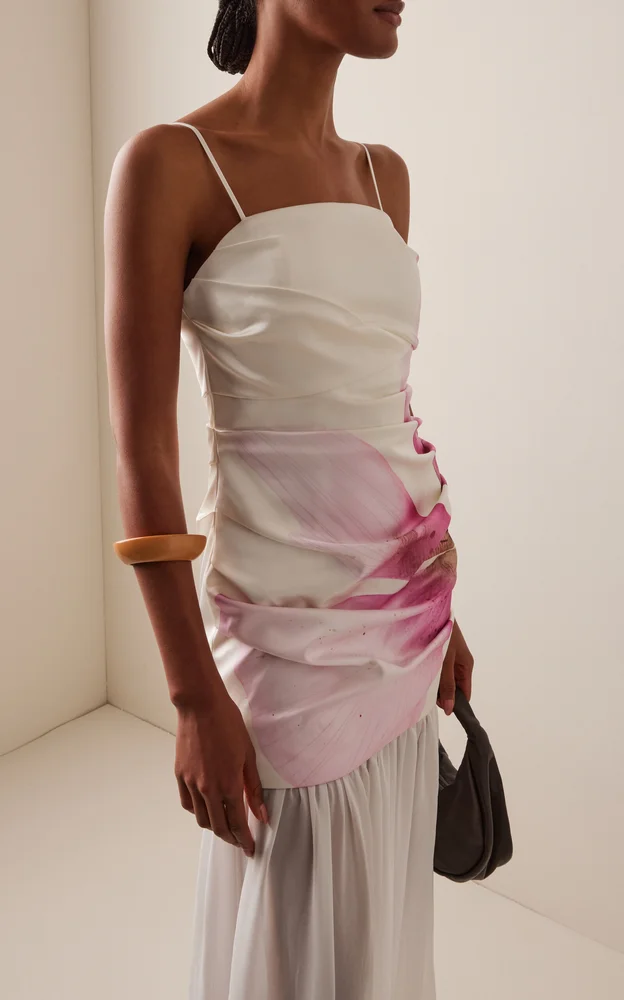 Jamila Floral Satin Gown