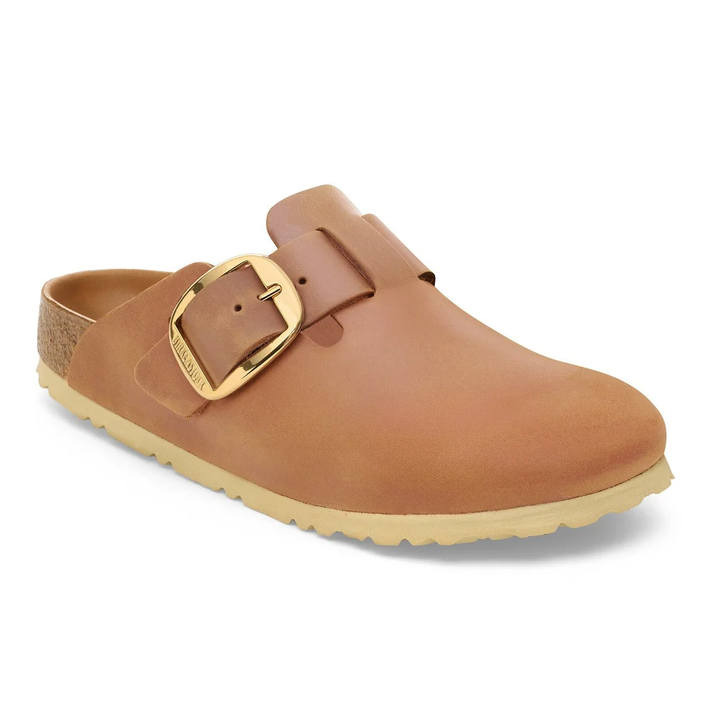 Boston Big Buckle Oiled Leather Clogs