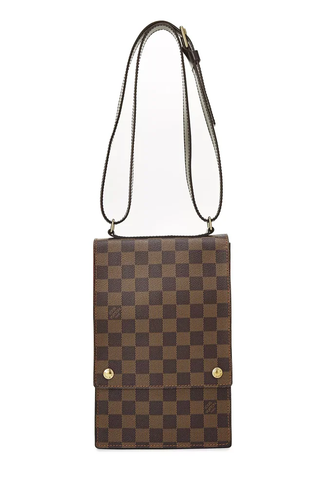 Damier Ebene Portobello Travel Shoulder Bag
