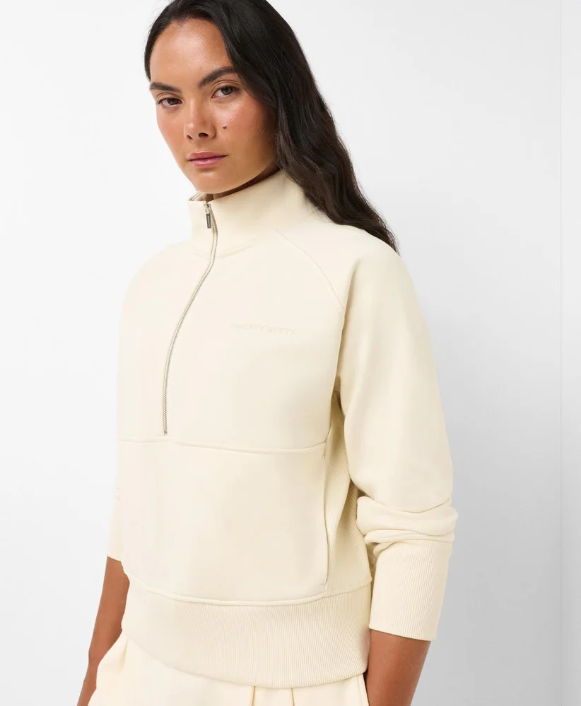 Revive Rib Mix Half Zip Sweatshirt