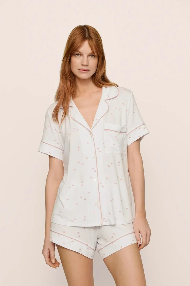 Eberjey Gisele Printed TENCEL™ Modal Relaxed Short PJ Set
