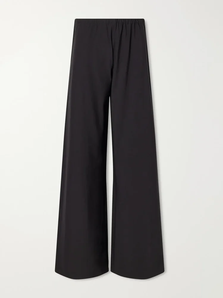 Colby cotton-poplin wide-leg pants