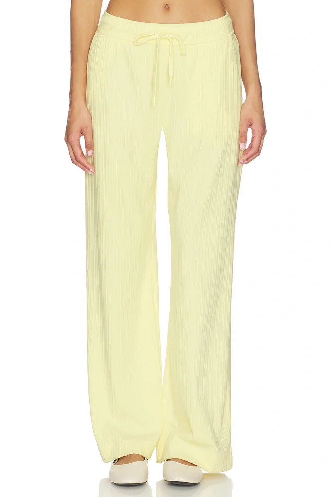 Breathe Easy Ribbed Wide Leg Pant