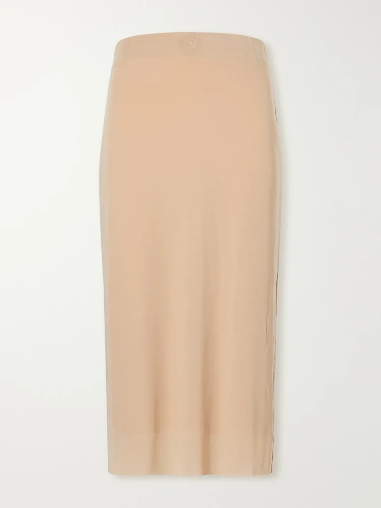 Stretch-jersey midi skirt
