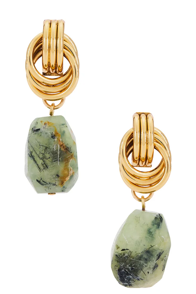 Brielle Knot Stone Drop Earrings