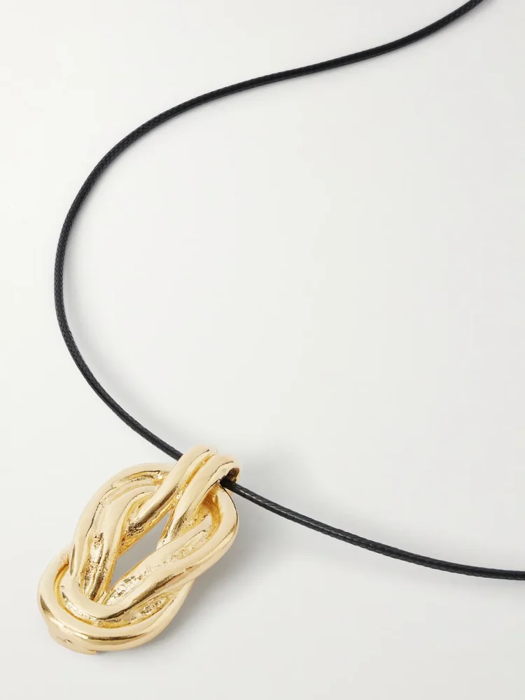 Hercules gold-plated cord necklace