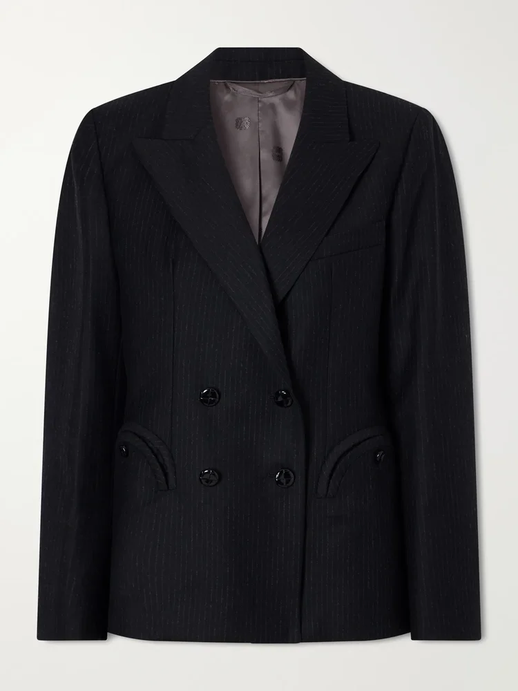 Charmer pinstriped wool blazer