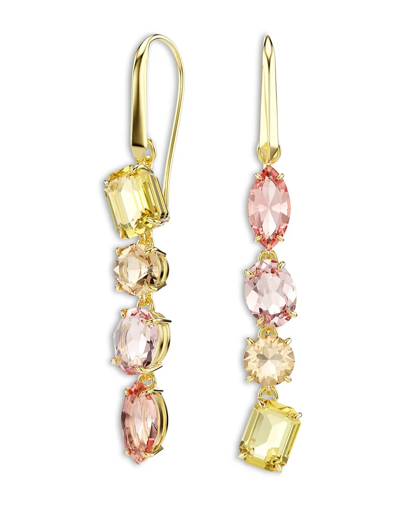 Gema Mixed Crystal Asymmetrical Linear Drop Earrings