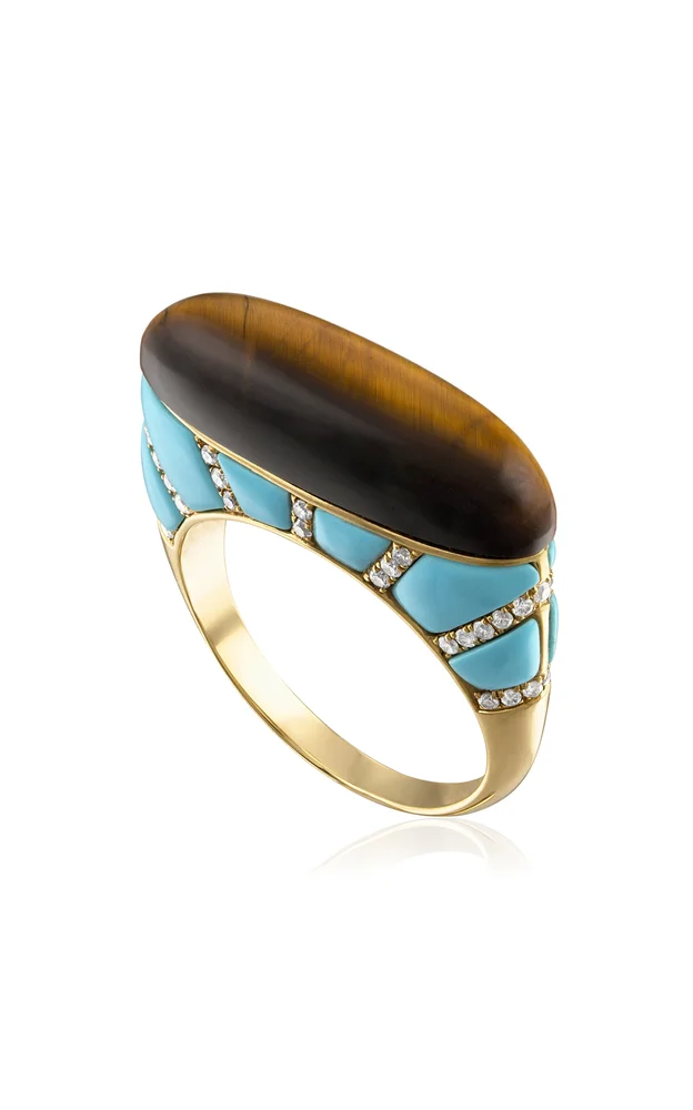 In Pieces Stack 14K Yellow Gold Diamond Ring