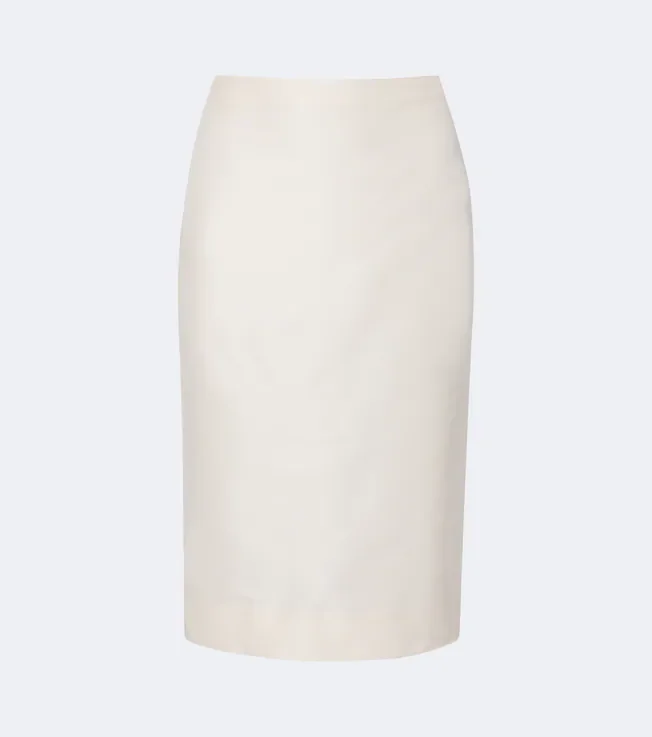 Silk faille pencil skirt