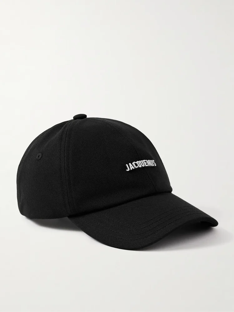 Embellished cotton-twill baseball cap