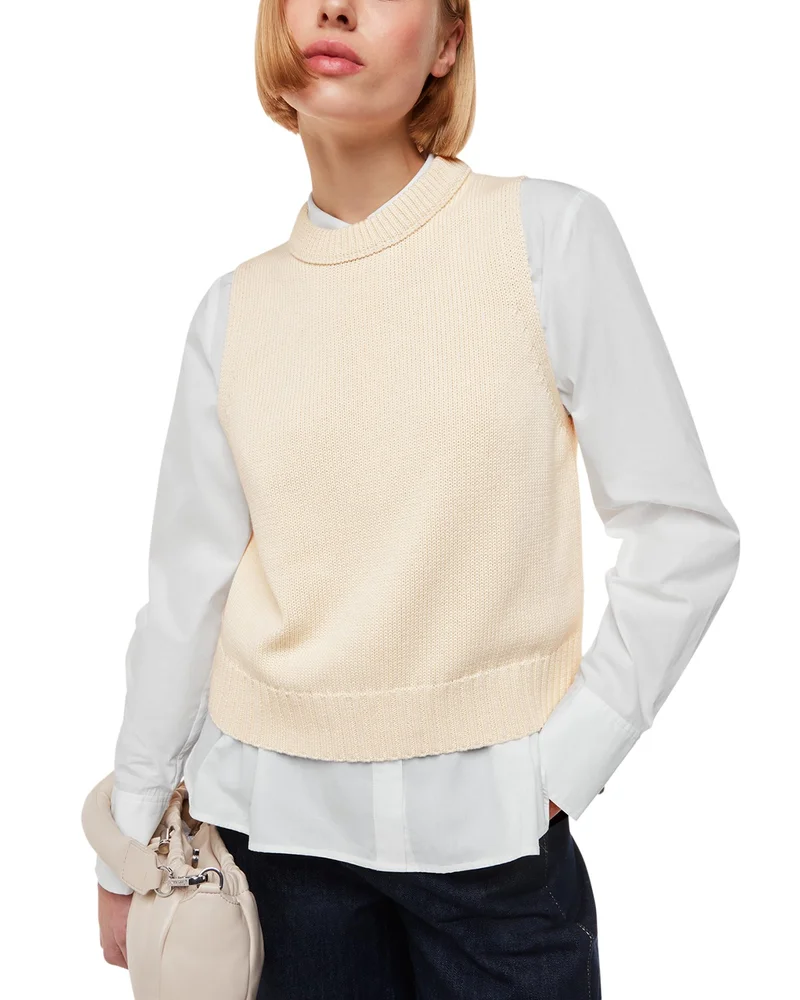 Rib Detail Sweater Vest