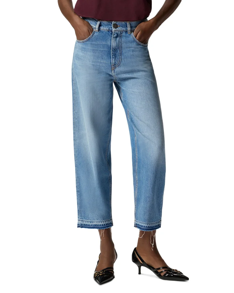 Estelle Low Rise Balloon Jeans in Vintage Wash