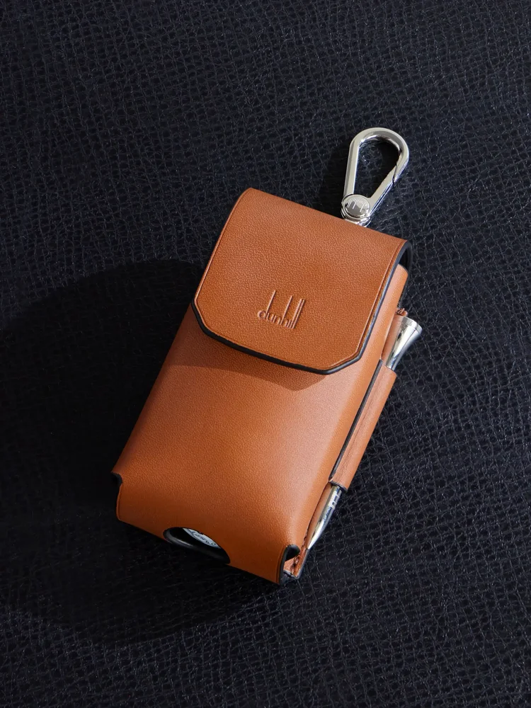 Double Golf Ball With Leather Case
