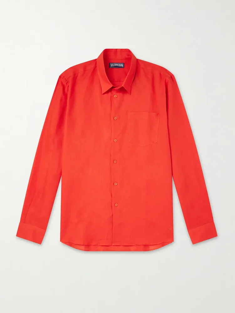 Caroubis Woven Linen Shirt