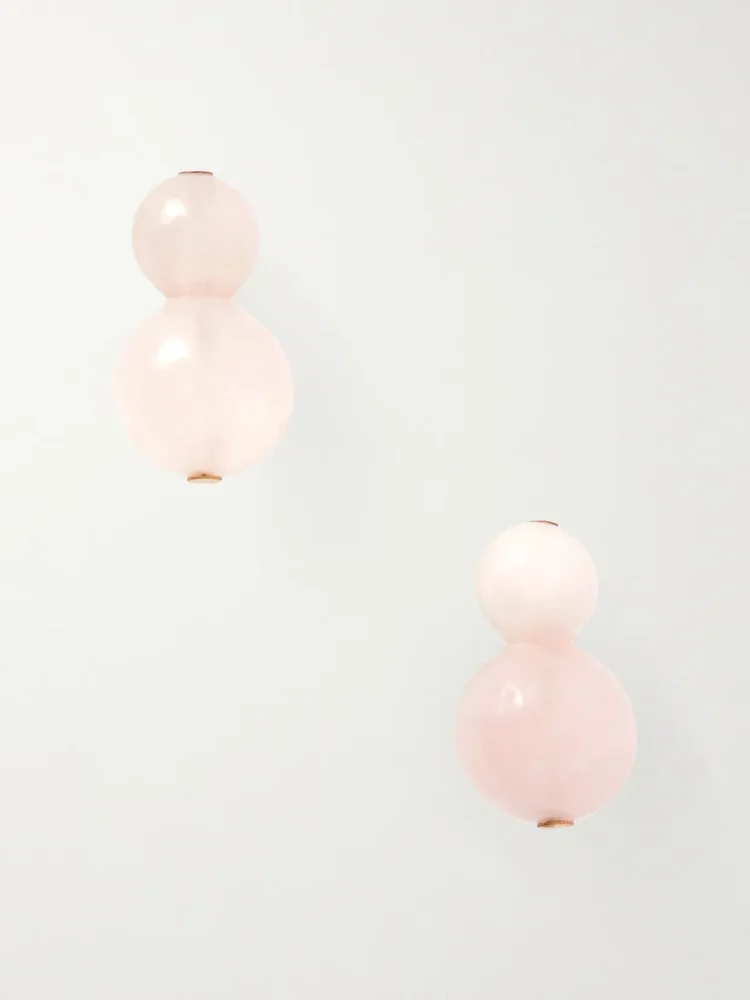 Cara rose quartz earrings