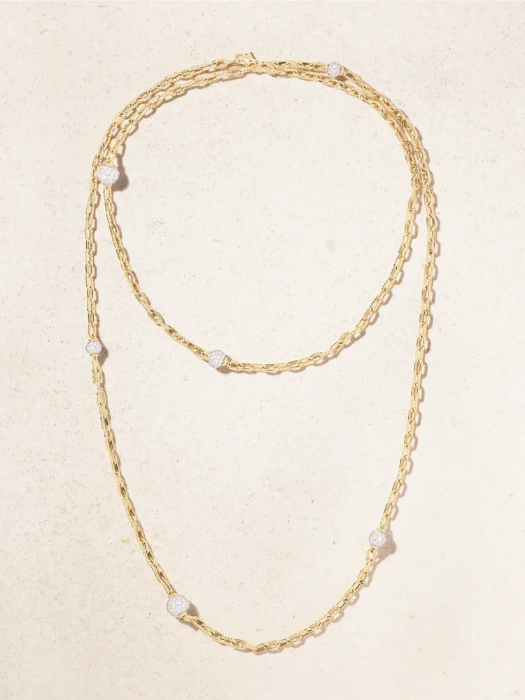 DY Madison® rhodium-plated 18-karat gold diamond necklace