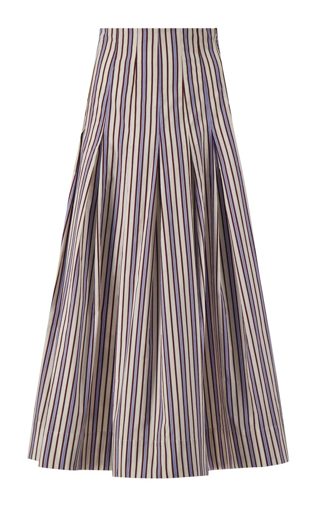 Striped Cotton Full Skirt