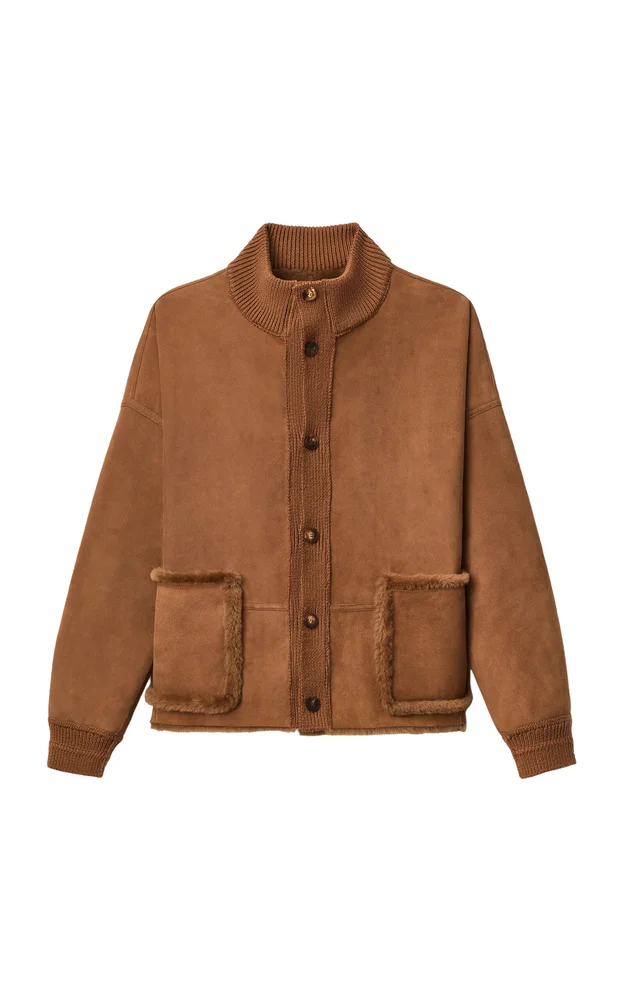 Reversible Shearling Bomber Jacket