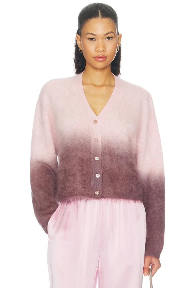 Jolie Cropped Ombre Crewneck Sweater