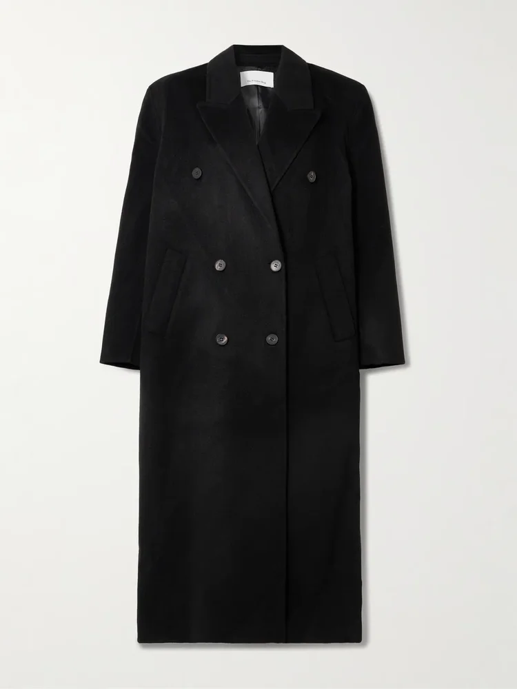 Gaia oversized double-breasted wool-blend coat