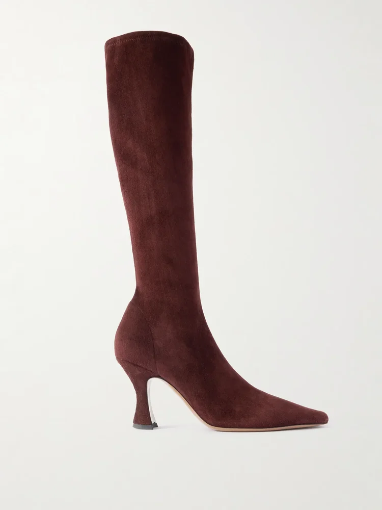 Suede knee boots