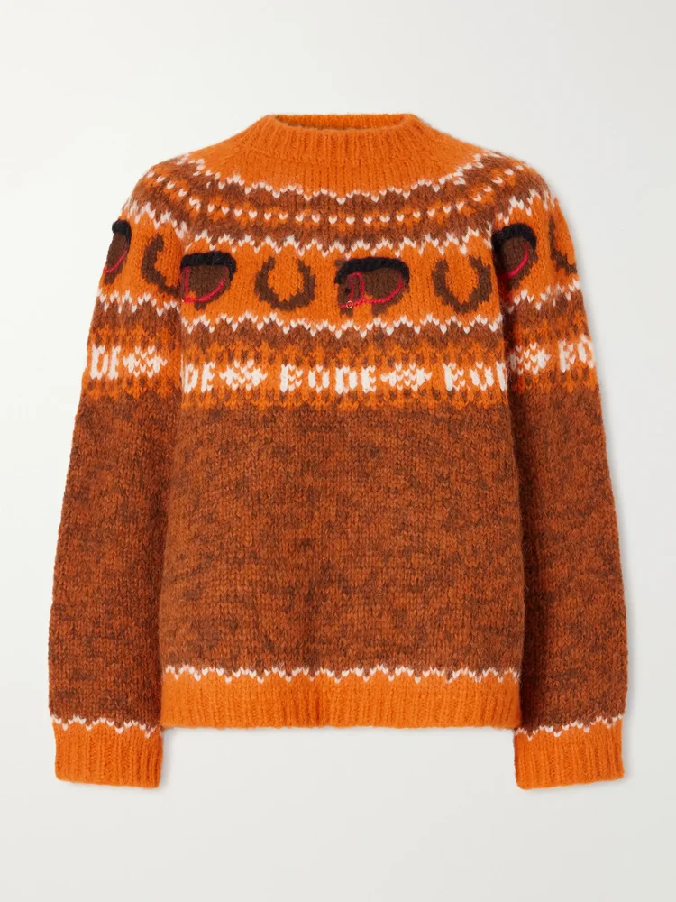 Corral Fair Isle alpaca-blend sweater