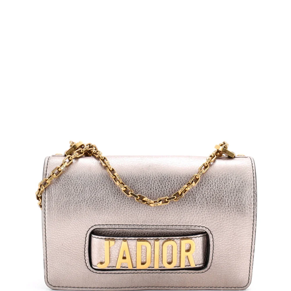 Pre-Owned J'Adior Flap Bag Leather Medium