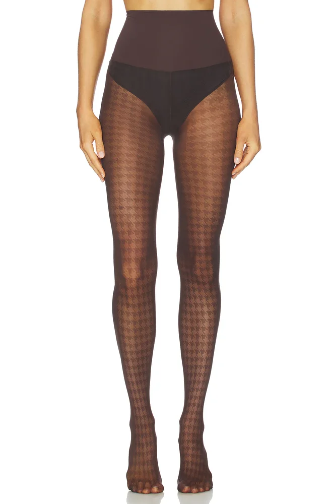 Houndstooth Sheer Tights