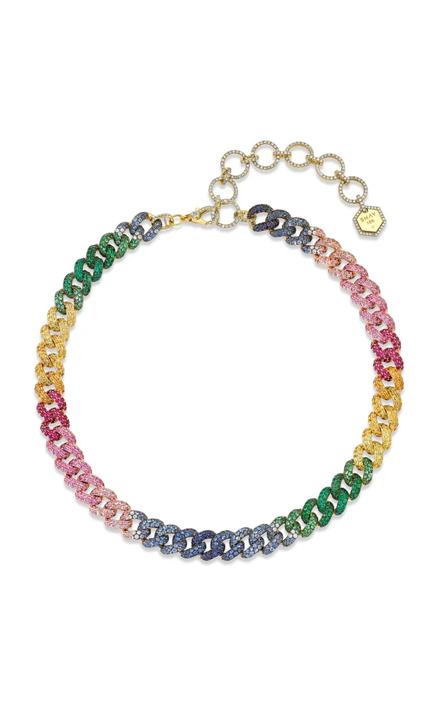 Essential Link 18K Gold Multi-Gem Necklace
