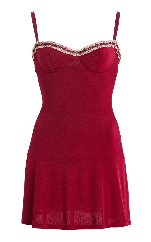 Ruffled Chiffon Mini Dress
