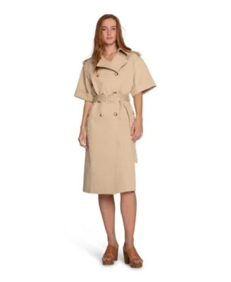 Dust & Daring Short Sleeve Trench Style Dress