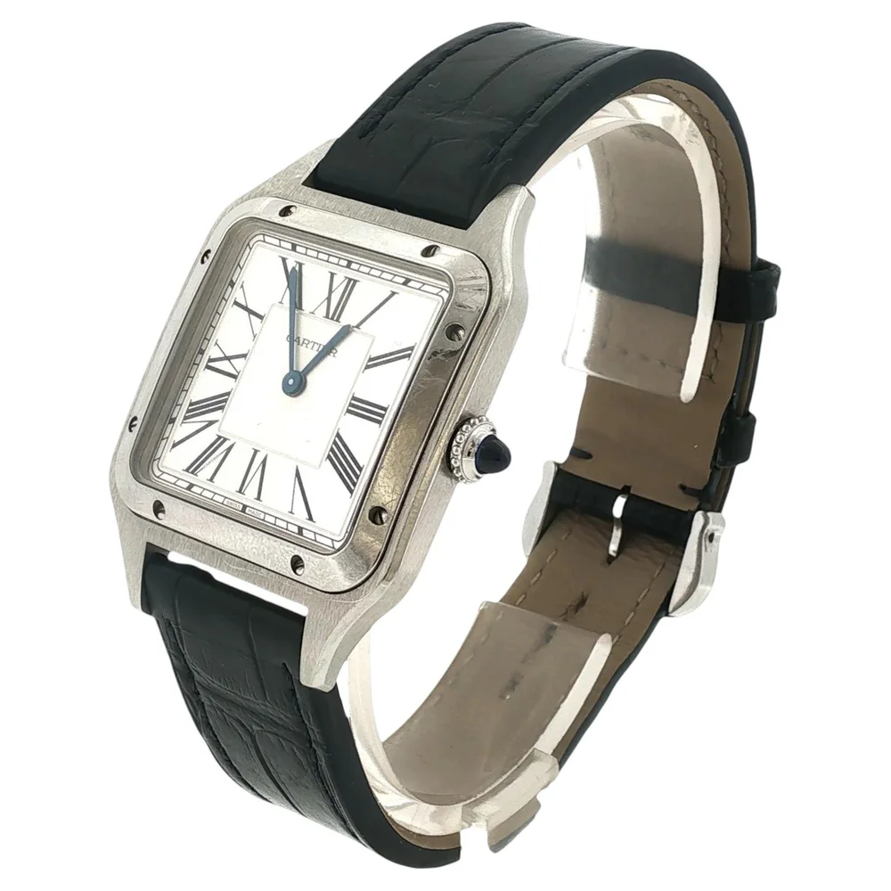 Pre-Owned Santos-Dumont Large Quartz Watch Steel