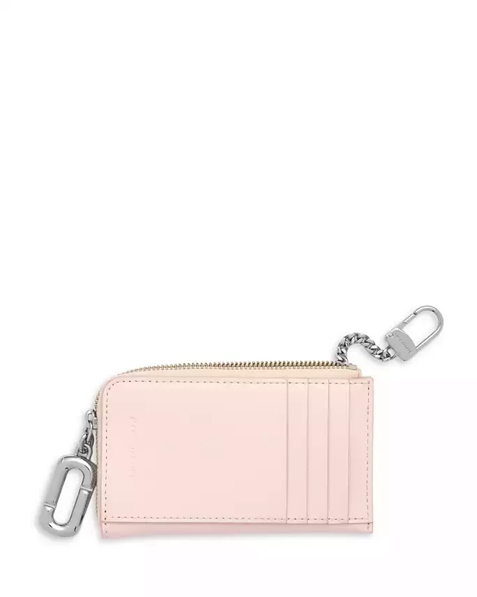 Pop J Marc Slim Leather Compact Wallet (Powder Pink)