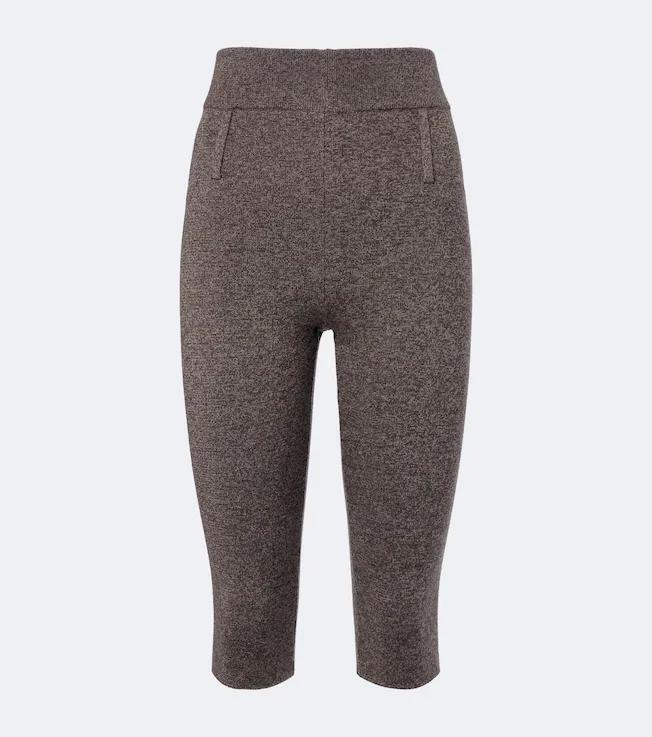 Knitted wool capri pants