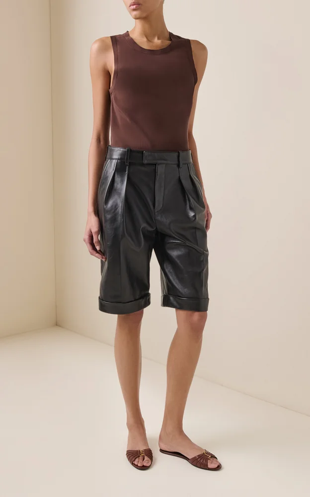 Babylone Leather Slide Sandals