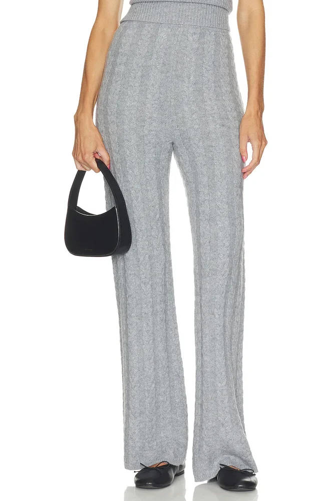 x REVOLVE Cashmere Cable Straight Leg Pant