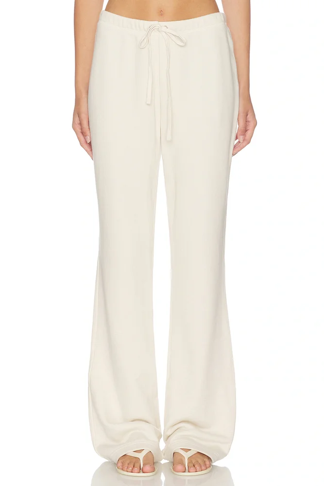4-Way Stretch Drapey High Rise Wide Leg Ankled Pant