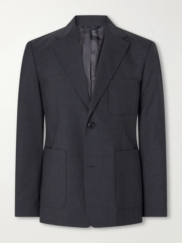 Patch Wool-Twill Blazer