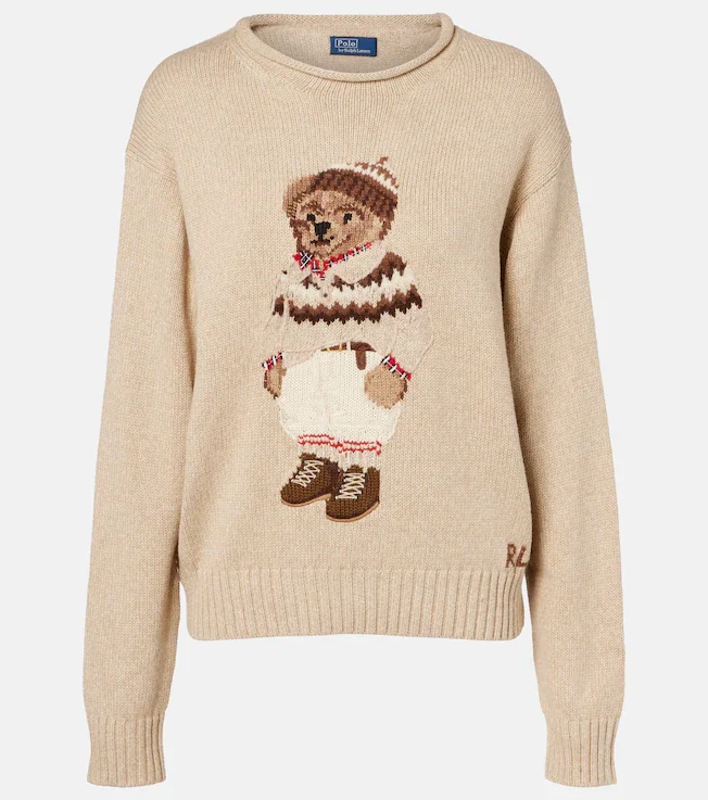 Polo Bear cotton and wool-blend sweater